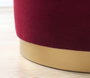 Atelier Del Sofa Puf de Terciopelo Rojo Claret